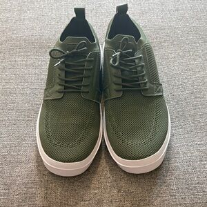 BYLT Basics Men's Olive Green Knit Lace-Up Sneakers